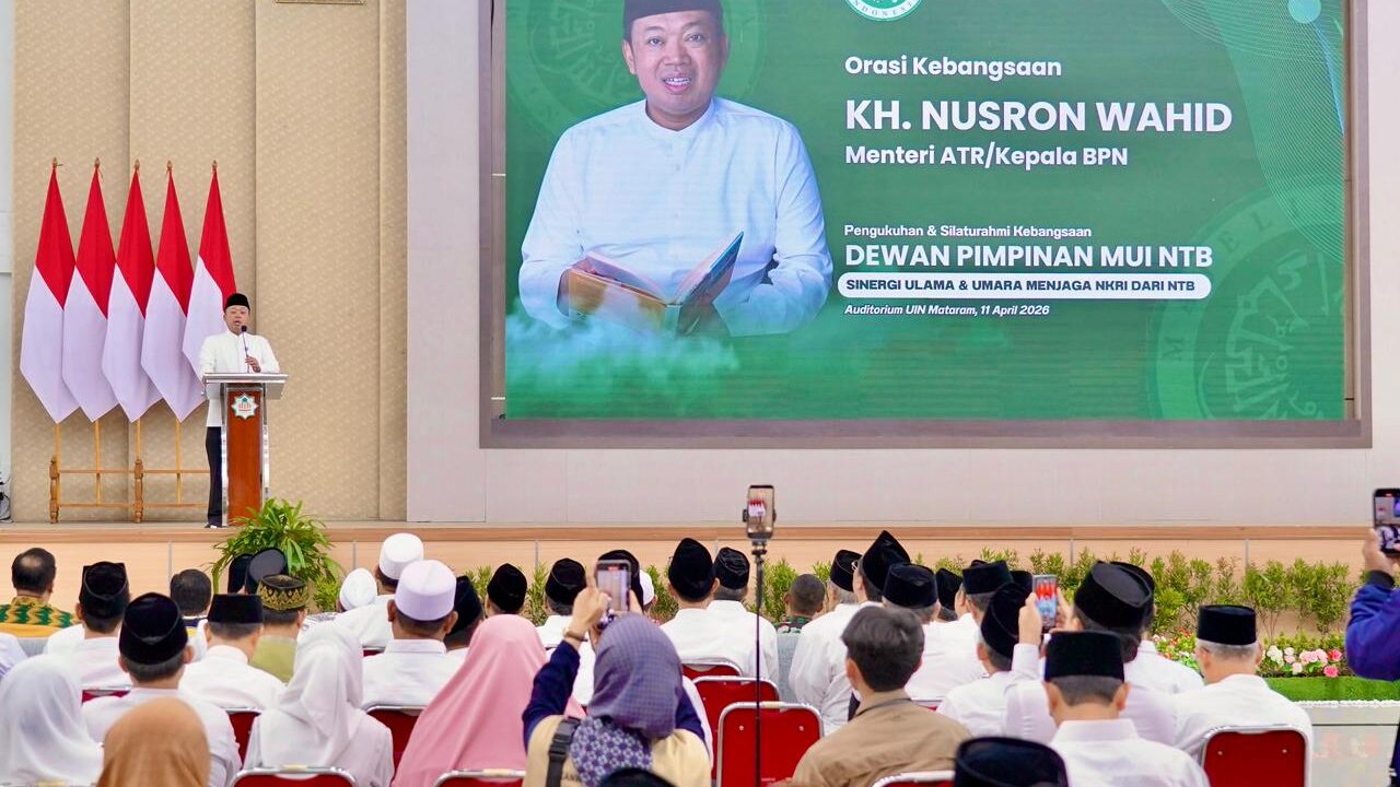 Hadiri Pengukuhan MUI NTB, Menteri Nusron Tekankan Prinsip Kebermanfaatan dalam Pengabdian